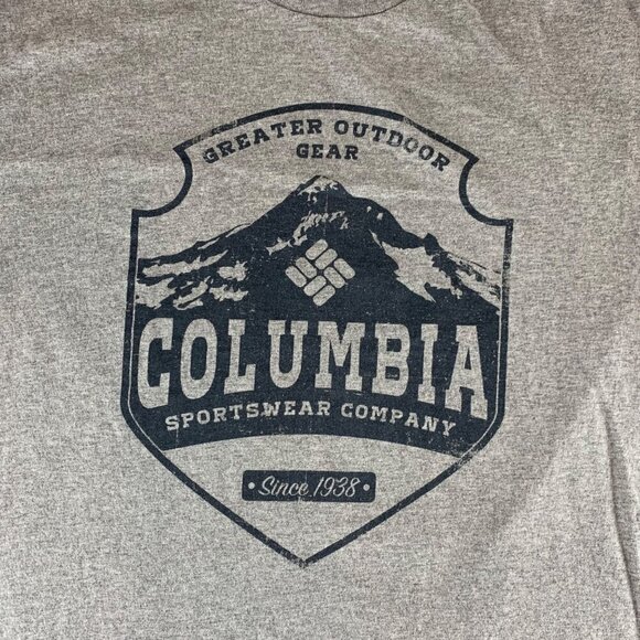 Columbia Gray Short Sleeve Crewneck Shirt Mens Large - Picture 2 of 5